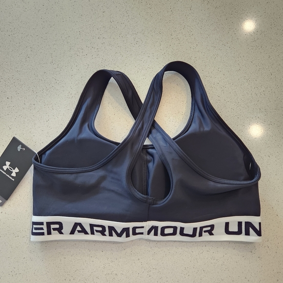 🍉 NWT Under Armour Sports Bra Large Black - Picture 2 of 4
